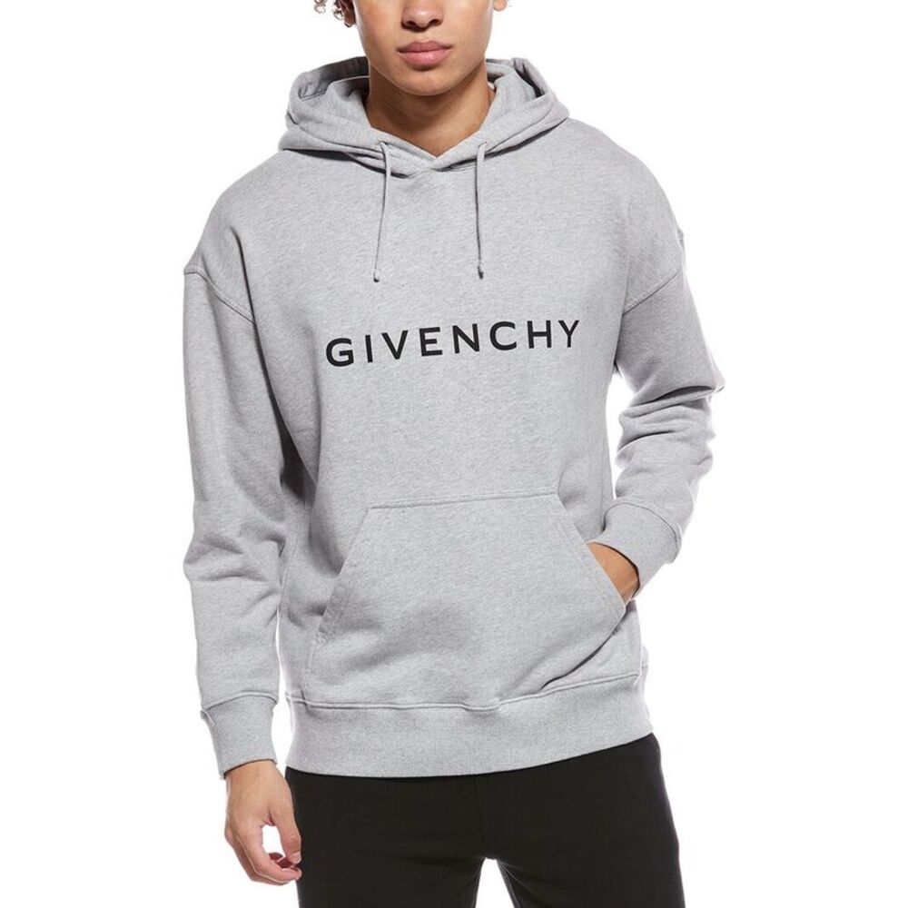 Givenchy Mens  Slim Fit Hoodie, Grey